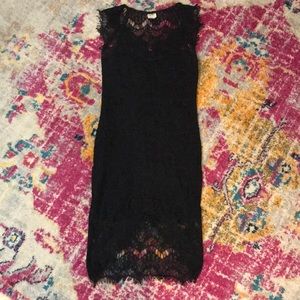 Intimately Free People Black Lace Dress